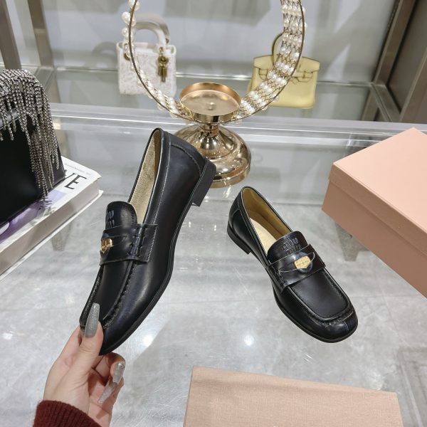 MIUMIU LEATHER LOAFERS BLACK 5D398E 248 F0002 F 010