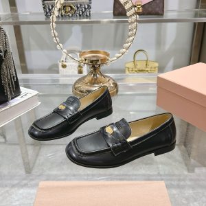 MIUMIU LEATHER LOAFERS BLACK 5D398E 248 F0002 F 010