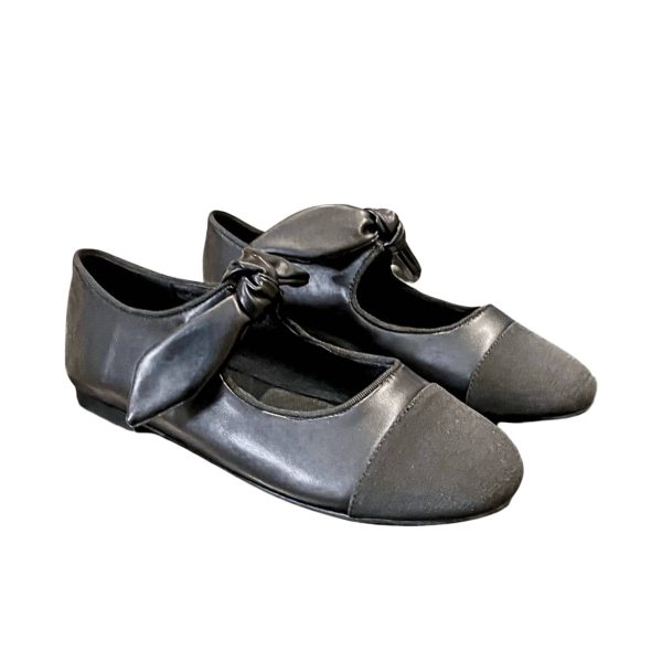 CHANEL MARY JANES SHOES ALL BLACK
