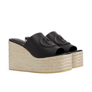 GUCCI WOMEN’S INTERLOCKING G SANDAL BLACK