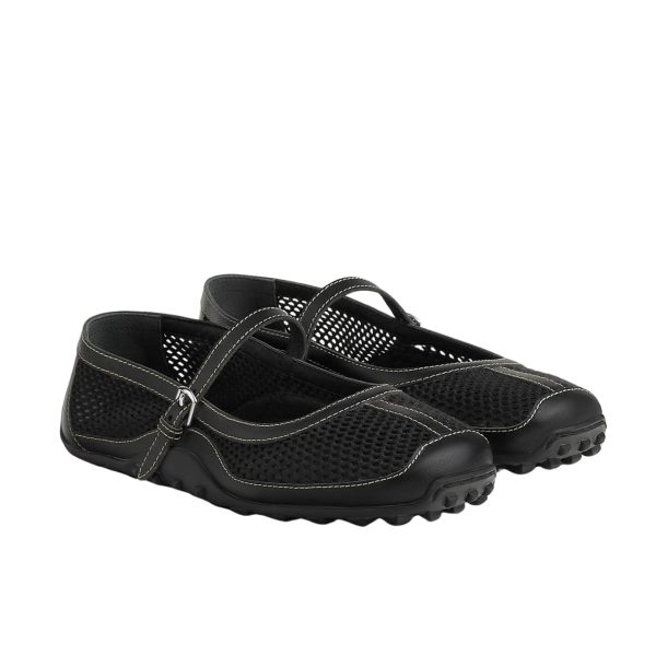 HERMES KICHU BALLET FLATS BLACK H251170Z 7K380
