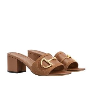 GUCCI WOMEN’S SLIDE SANDAL WITH HORSEBIT LIGHT BROWN  ‎834421 AAEXM 2718