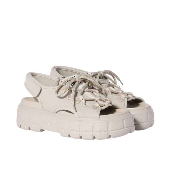 MIUMIU CHUNKY NEOPRENE SANDALS CHALK 5X418E 30K F0354 F 050