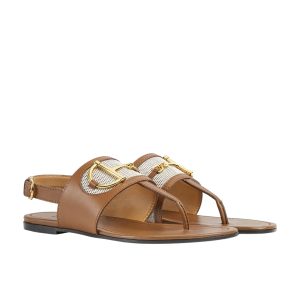 GUCCI WOMEN’S THONG SANDAL WITH HORSEBIT LIGHT BROWN 834431 AAEZJ 2744