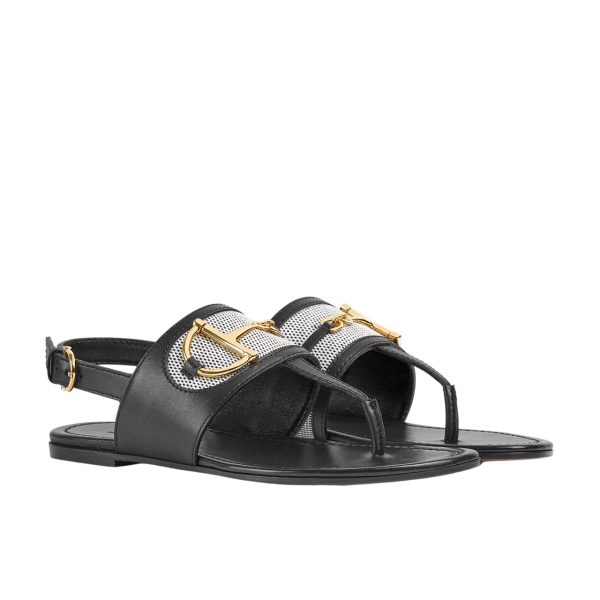 GUCCI WOMEN’S THONG SANDAL WITH HORSEBIT BLACK 834431 AAEZJ 1072