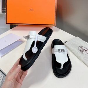 HERMES EMPIRE SANDAL BLANC H221074Z 90350
