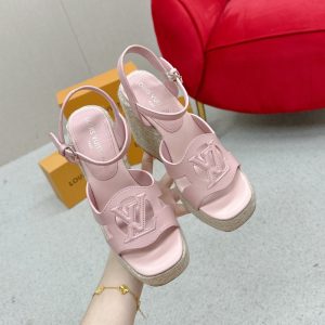 LOUIS VUIITON LV ISOLA WEDGE SANDAL ROSE 1AGYI1