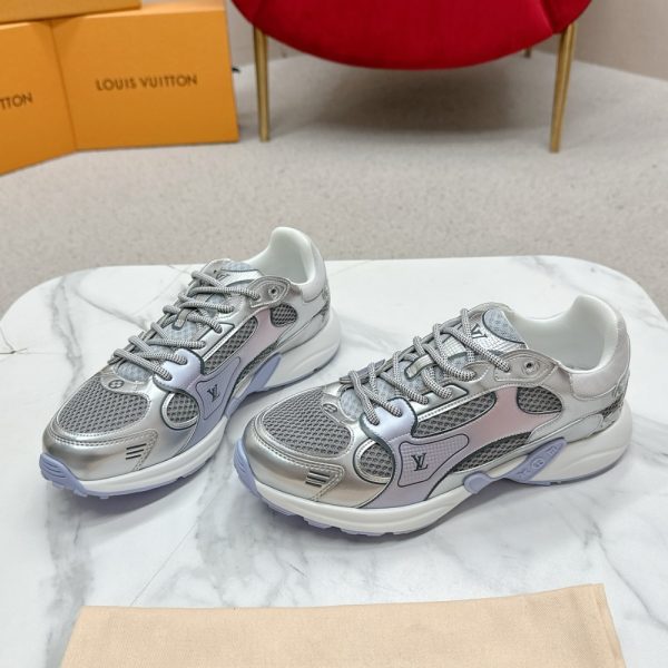 LOUIS VUITTON LV OLYMPIA TRAINERS SILVER AND PURPLE