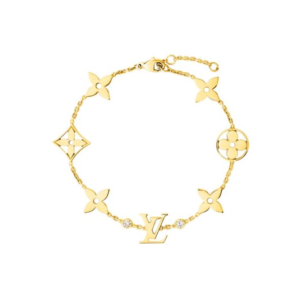 LOUIS VUITTON IDYLLE BLOSSOM BRACELET GOLD TONE