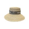 MIUMIU RIVIERA RAFFIA HAT NATURAL AND BEIGE