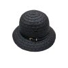 SAINT LAURERT YSL RAFFIA BUCKET HAT BLACK