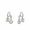 CHANEL PENDANT EARRINGS METAL AND DIAMANTÉS IN SILVER ABF199 B19948 NAFVP