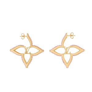 LOUIS VUITTON LV SLIM FLOWER EARRINGS GOLD M02420