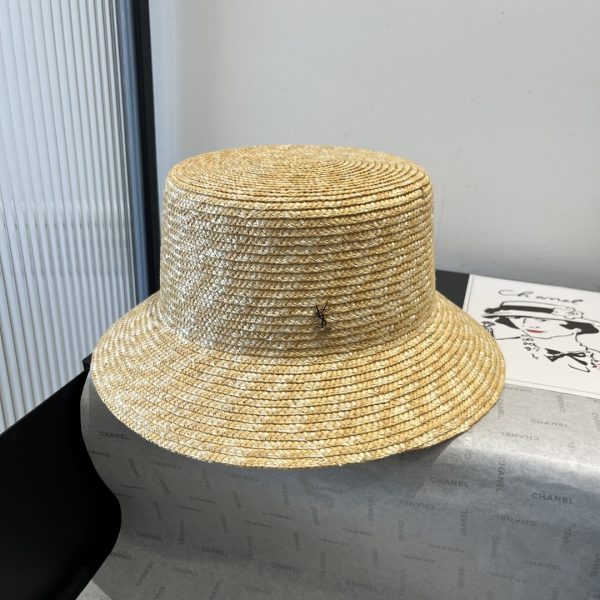 SAINT LAURENT MAGLINA STRAW BUCKET HAT ROPE 7030123YG579600