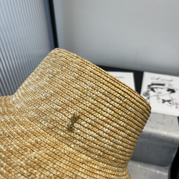 SAINT LAURENT MAGLINA STRAW BUCKET HAT ROPE 7030123YG579600