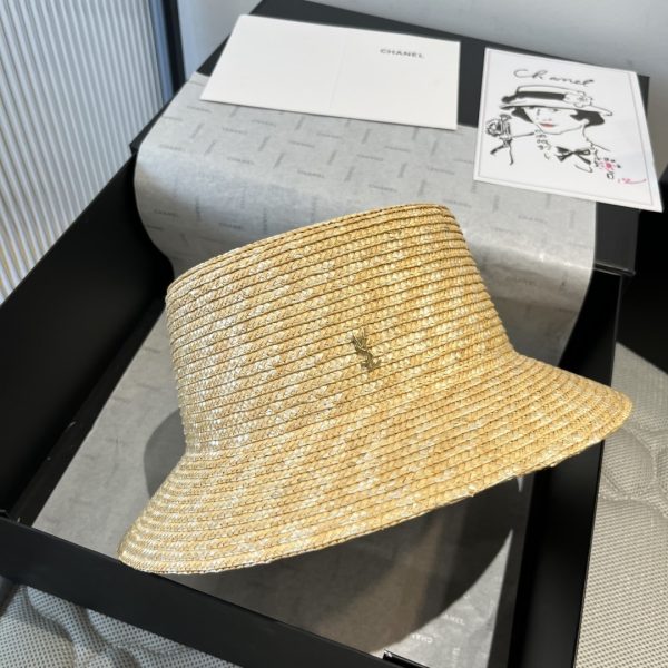 SAINT LAURENT MAGLINA STRAW BUCKET HAT ROPE 7030123YG579600